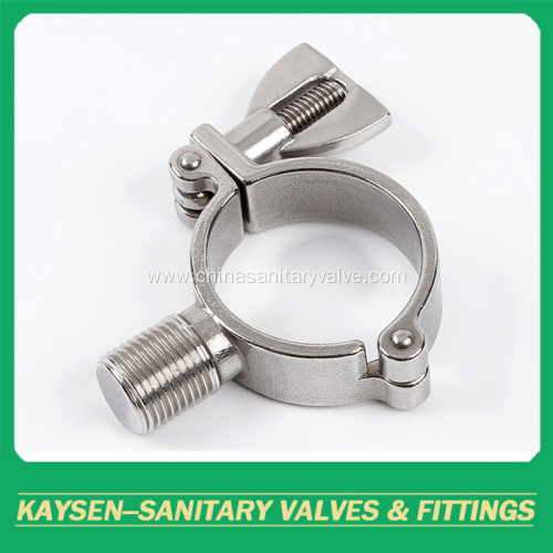 Sanitary stainless steel heavy duty pipe holder